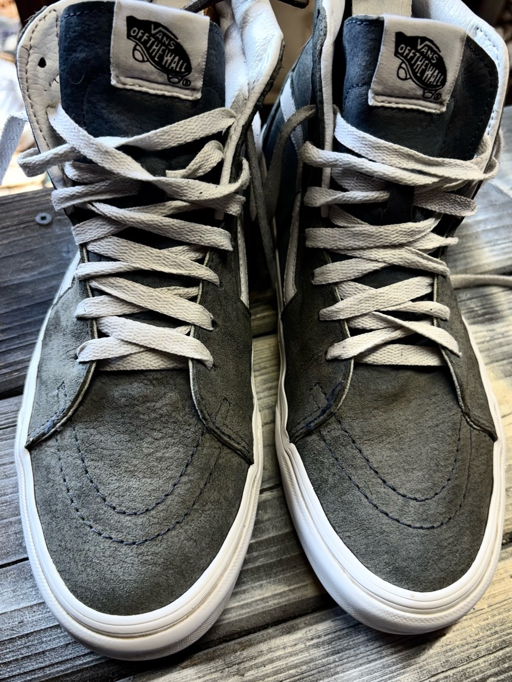 Vans Sk8-Hi MTE gray suede skate shoes women US 9.5 #skateboarding #skate